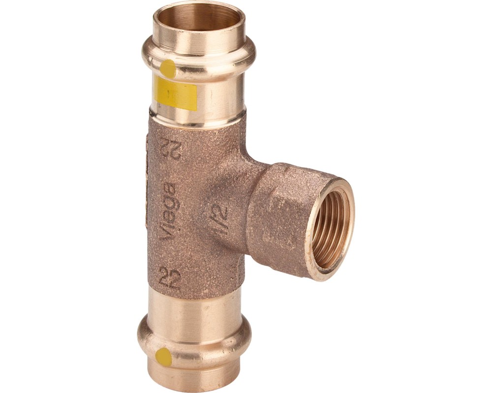 Pieza en T prensada bronce Profipress G Viega 2617.2