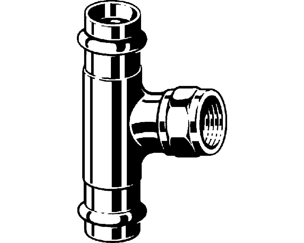 Pieza en T prensada bronce Profipress G Viega 2617.2