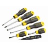 Juego de 6 destornilladores Cushion Grip: Plana, Phillips y Test de Voltaje Stanley 0-65-009