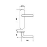 Manilla de acero inoxidable con placa larga 6002