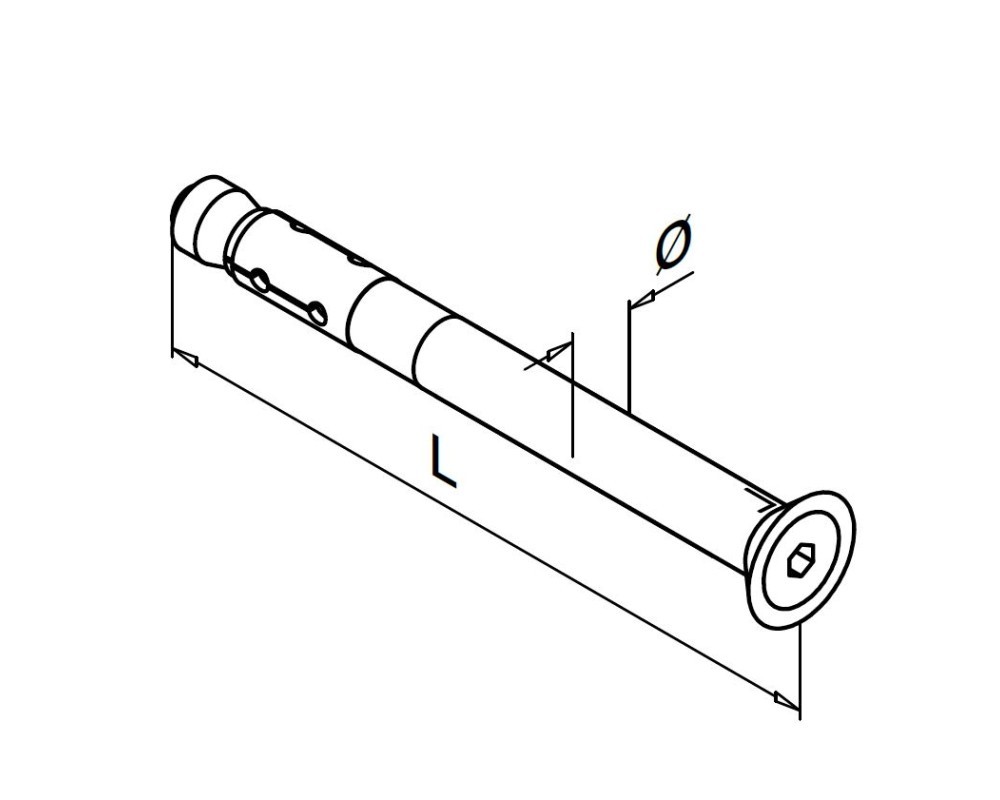Anclaje alto rendimiento zinc Ø12x120mm Q SZ-SK 12/50 Q-railing 4210