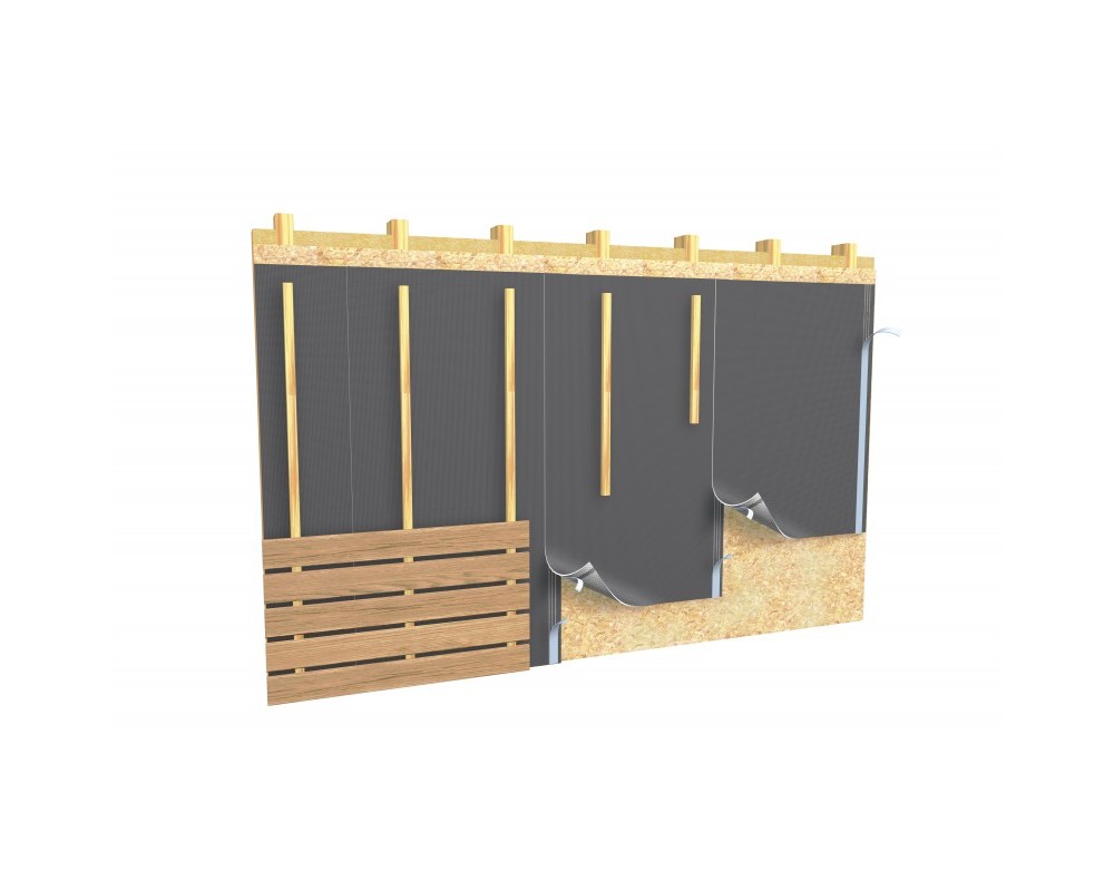 Lámina impermeable y transpirable Dörken Delta Fassade 30 1,50x50m (75m2)