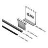 Set de gomas y cuñas Easy Glass Slim para fijación del vidrio Q-railing 8000