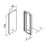 Tapón de acabado Easy Glass Slim montaje superior aluminio Q-railing 8012