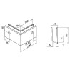 Esquina exterior Easy Glass Slim montaje lateral aluminio Q-railing 8031