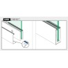 Revestimiento frontal Easy Glass Slim montaje lateral aluminio 2,5m Q-railing 8035