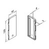 Tapón de acabado izquierdo Easy Glass Slim lateral con revestimiento Q-railing 8034