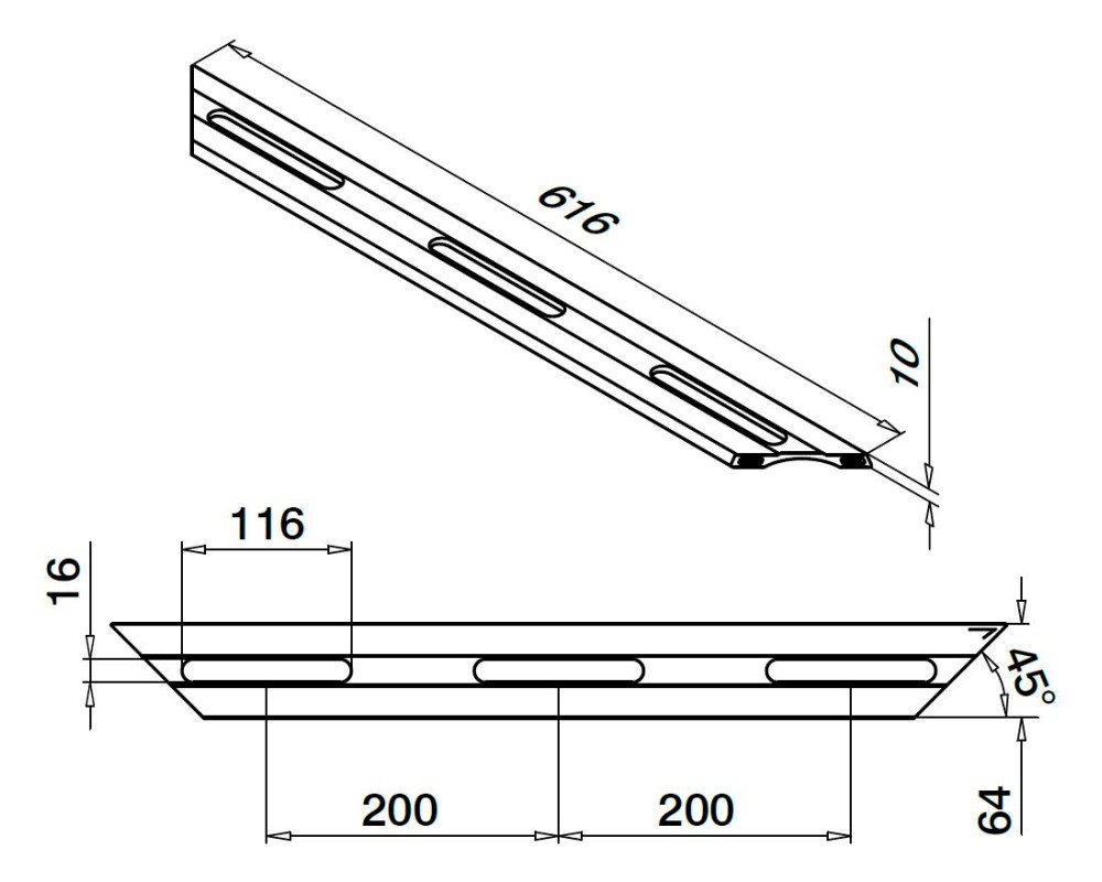 Perfil de drenaje para perfil suelo Easy Glass Smart Q-railing 8217