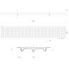 Reja pasarela anti-tacón galvanizada ACO DRAIN N/SELF N150/SELF200 L1000 A15