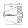 Taco aislamiento sin expansión 8x50mm (caja 500 uds.)