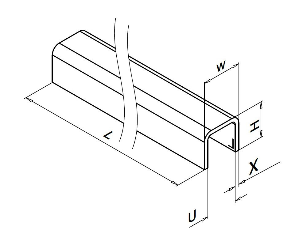 Perfil en U inox 316 Easy Glass 5000mm Q-railing 6961
