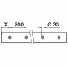 Perfil suelo Easy Glass Smart monaje lateral aluminio 2,5m Q-railing 8230