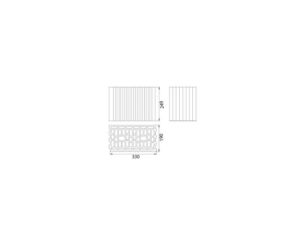 Pieza de arcilla ECOrec City 19 térmico 330x190x249mm