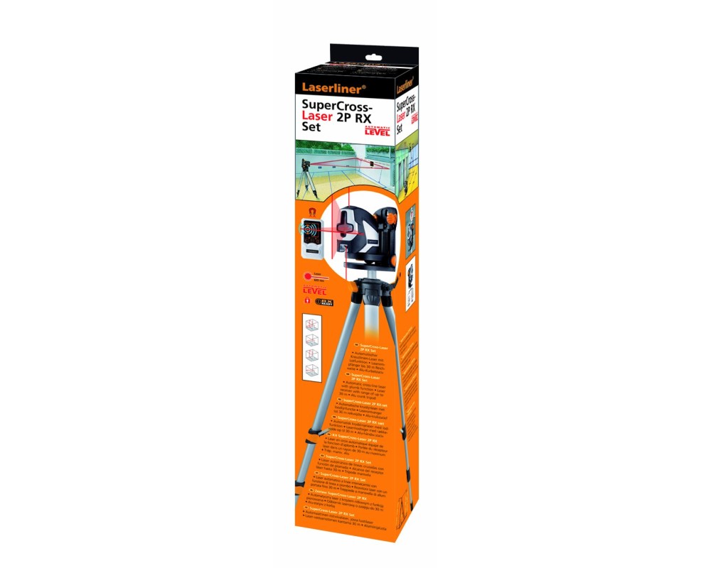 Nivel láser Laserliner SuperCross-Laser 2P RX set 150