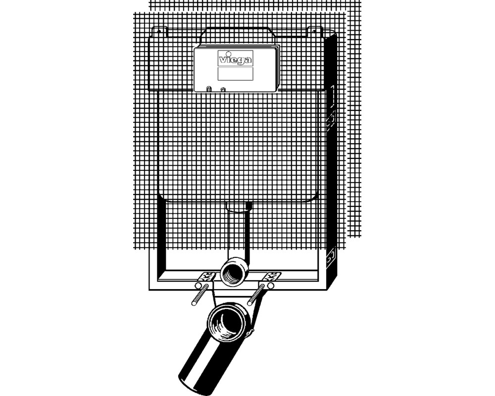 Bloque de inodoro Viega Mono Tec 8308