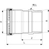 Pieza de empalme macho inoxidable Sanpress XL Viega 2311XL