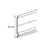 Perfil plastificado de 2000x50x1.2 mm con perforaciones de Ø6mm cada 200mm