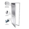 Puerta acorazada de trastero blanca con ventilación 887x2035mm empujar derecha Tesa Bunker