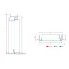 Puerta acorazada blanca 975x2065mm empujar derecha Tesa YS1