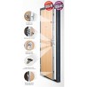 Puerta acorazada blanca 975x2065mm empujar izquierda Tesa Premium