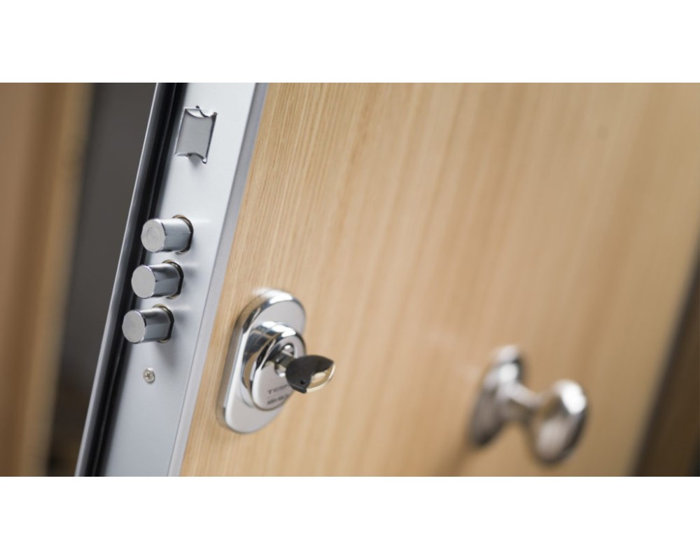 Puerta acorazada blanca 975x2065mm empujar izquierda Tesa Premium