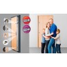 Puerta acorazada blanca 975x2065mm empujar izquierda Tesa Premium