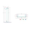 Puerta acorazada blanca 975x2065mm empujar izquierda Tesa Premium