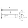 Barra abatible inox con portarrollos 800mm
