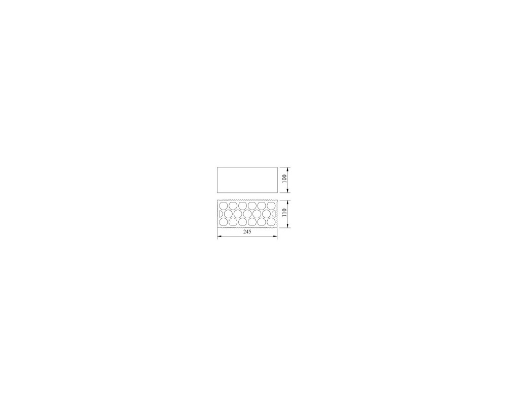 Ladrillo perforado Acustic 10 (45dBA) macizo 245x100x110mm