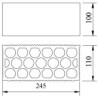 Ladrillo perforado Acustic 10 (45dBA) macizo 245x100x110mm