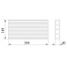 Ladrillo tabique 30 pieza arcilla 300x145x40 mm