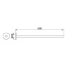 Toallero perpendicular de inox serie Niza