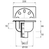 Sumideoro sifónico 200x200mm salida vertical Ø63mm inox AISI304