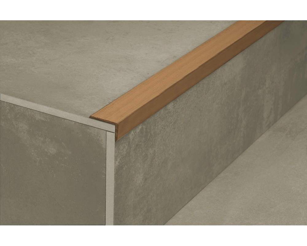 Perfil para remate de peldaños Novopeldaño Astra Nori 25x40X2500MM