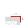 Perfil para remate de peldaños Novopeldaño Astra Nori 25x40X2500MM
