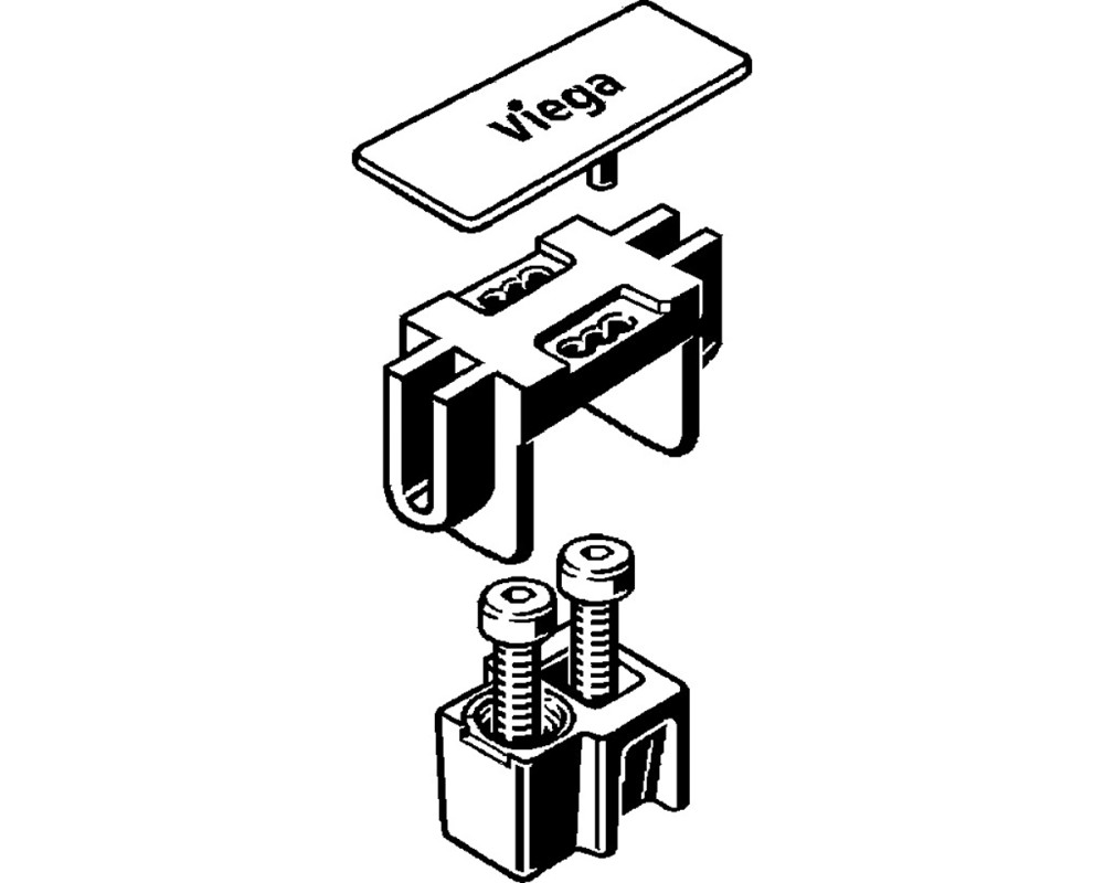 Juego de accesorios Viega Advantix 4965.50 en acero inoxidable mate