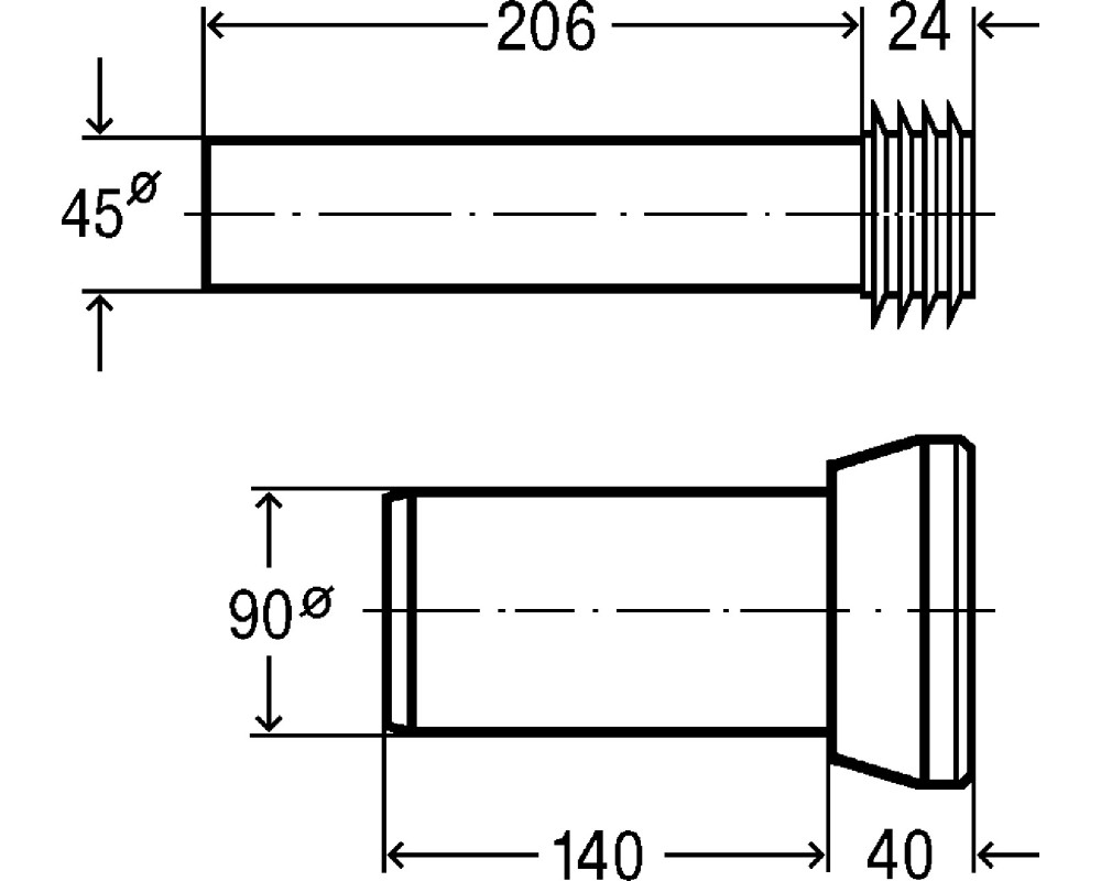 Kit de conexión tubo conector + racor DN90 Viega 8010.27
