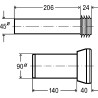 Kit de conexión tubo conector + racor DN90 Viega 8010.27