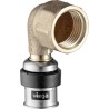 Codo de empalme 90° bronce hembra Smartpress Viega 6714.1