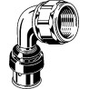 Codo de empalme 90° bronce hembra Smartpress Viega 6714.1