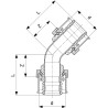 Codo 45º inoxidable Viega Smartpress 6726