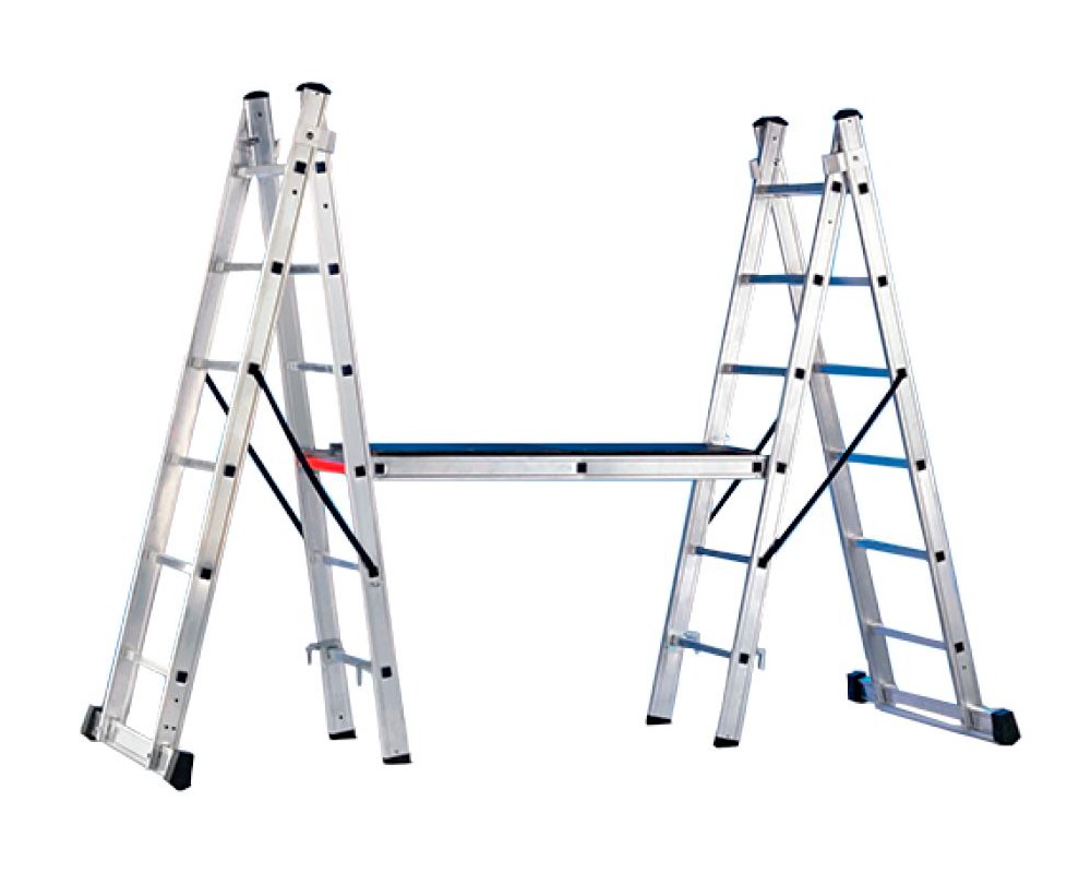 Andamio profesional de aluminio transformable en 2 escaleras Svelt Target