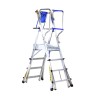 Escalera con peldaño ancho y guarda-cuerpos perimetral Svelt Telefly Light
