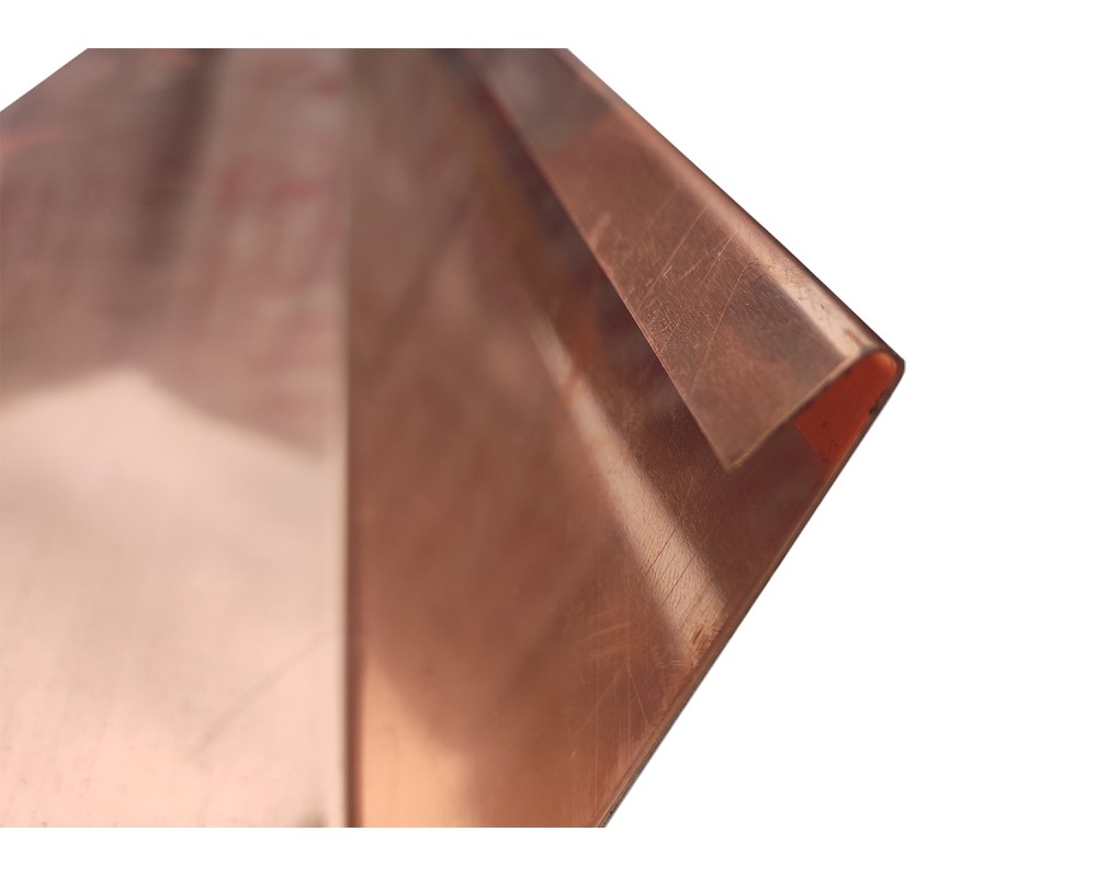 Lagrimero de cobre 15x130x90x15x2000mm espesor 0,6mm