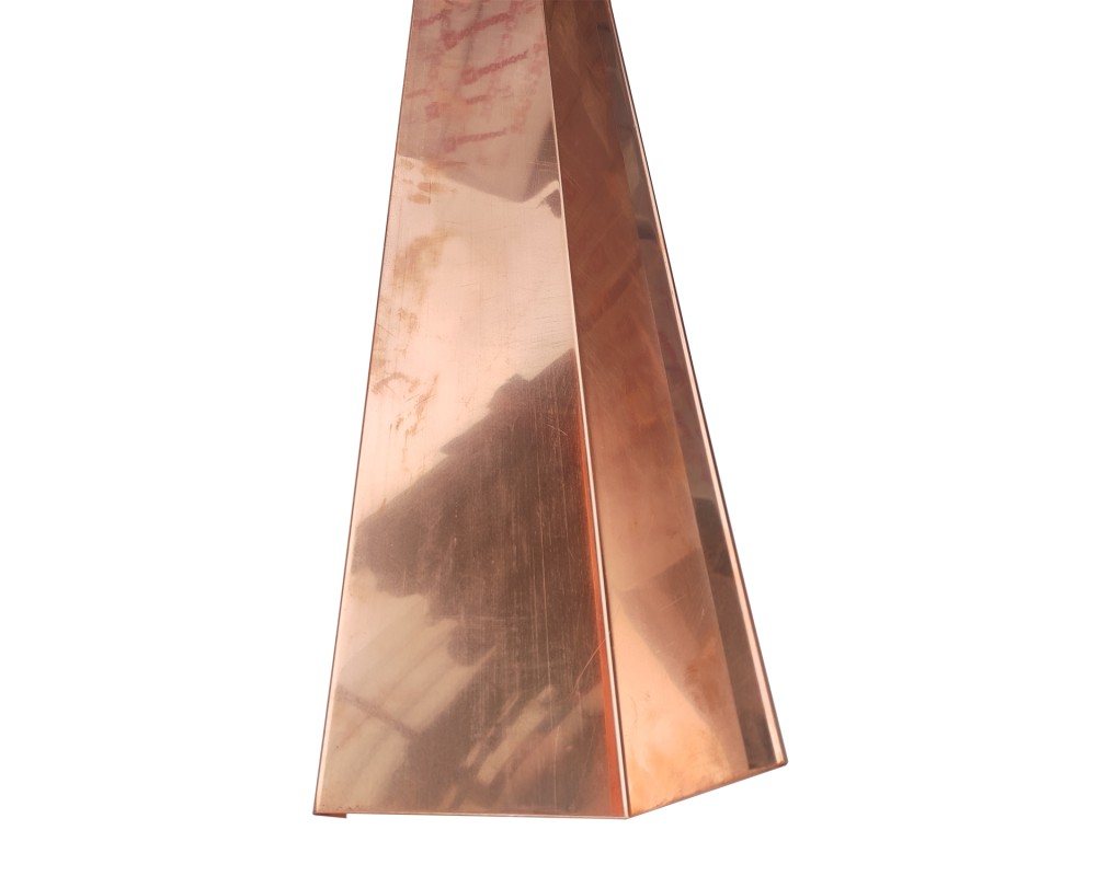 Lagrimero de cobre 15x130x90x15x2000mm espesor 0,6mm