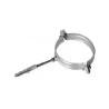 Abrazadera redonda zinc Ø100mm + tirafondo para bajantes de canalón