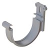 Gancho sujeción canalón PVC doble voluta gris claro 390mm Adequa 156-C