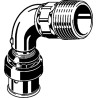 Codo de empalme 90° bronce macho Smartpress Viega 6714