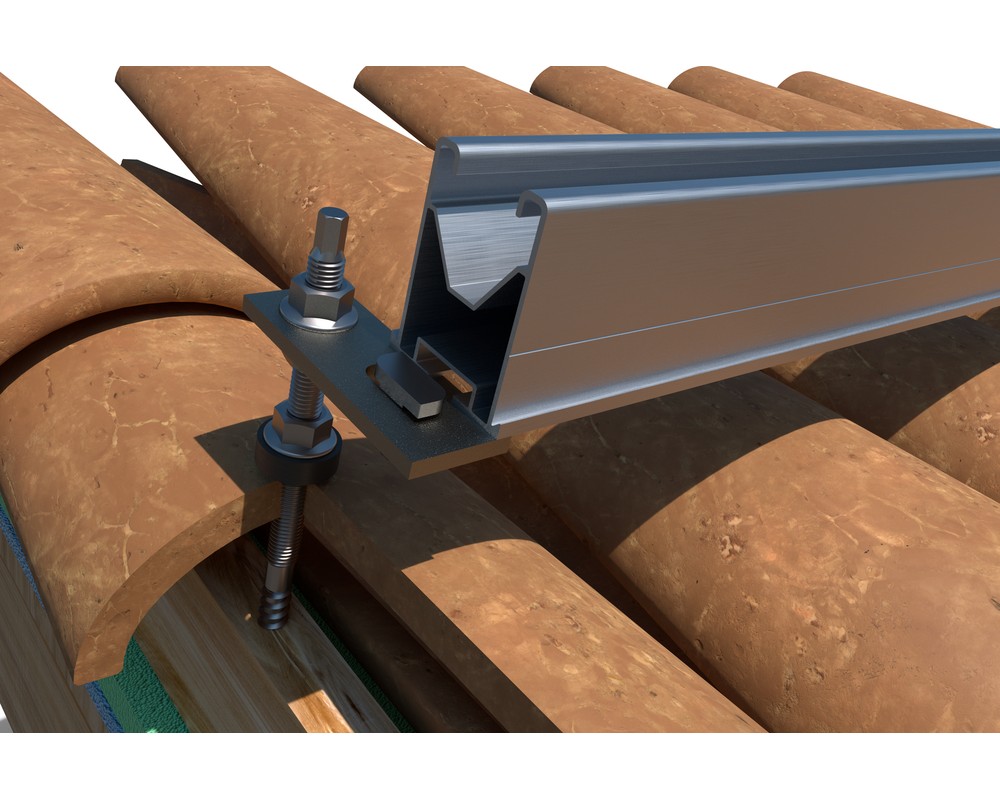 Espárrago regulable doble rosca inox A2 para instalación de placas solares Index KFS-MA