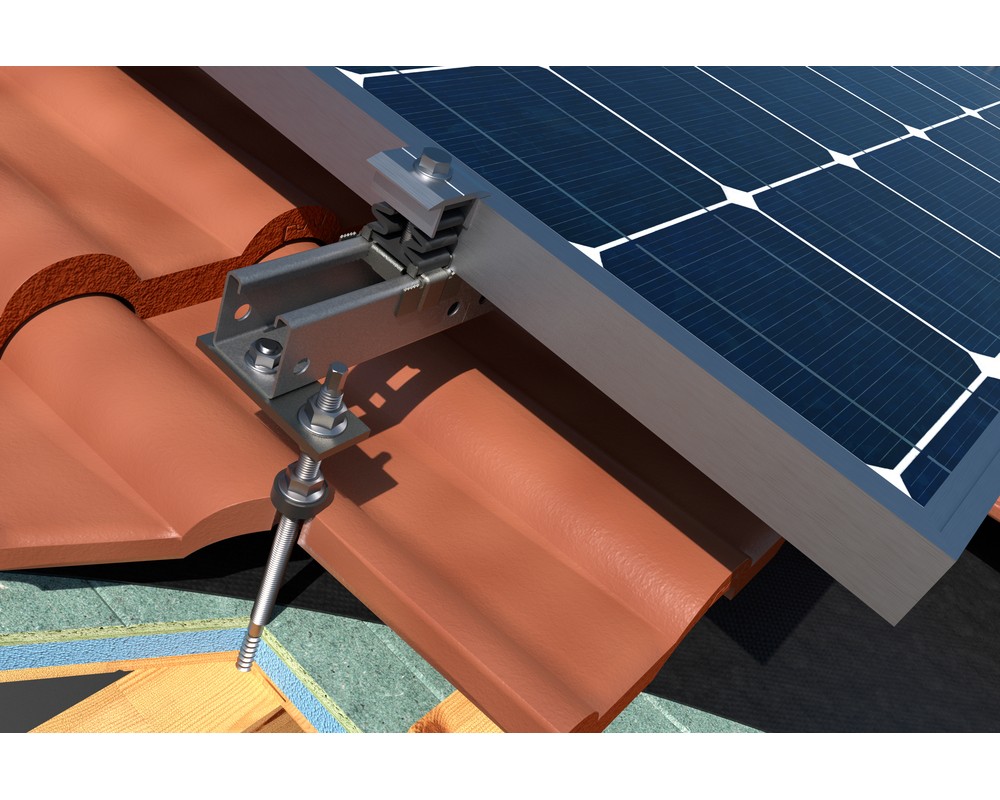 Espárrago regulable doble rosca inox A2 para instalación de placas solares Index KFS-MA